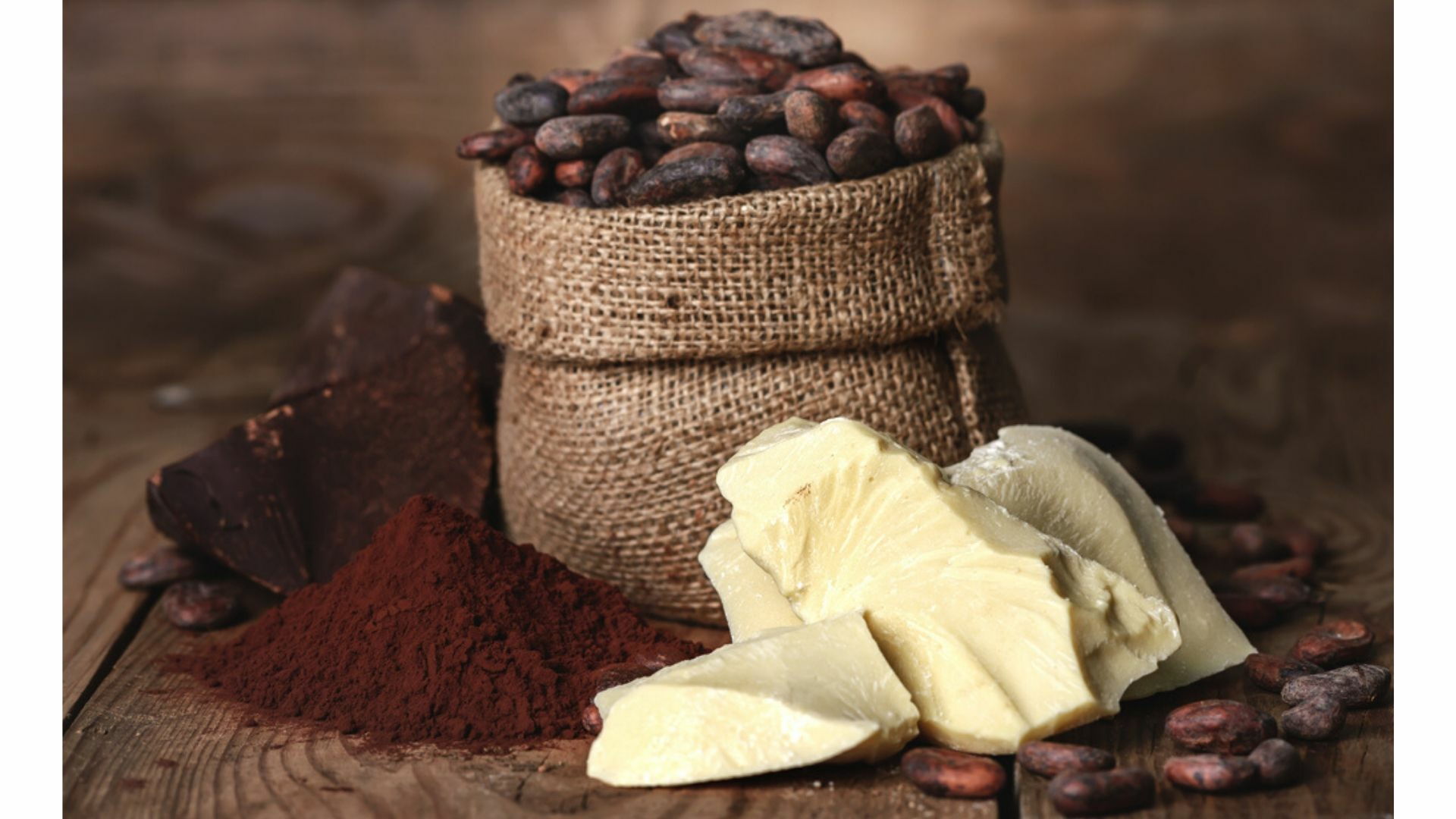 Ingredientes naturales de chocolate