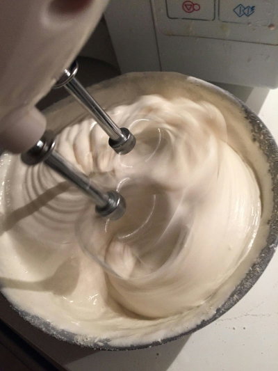Whip the protein with an electric mixer
