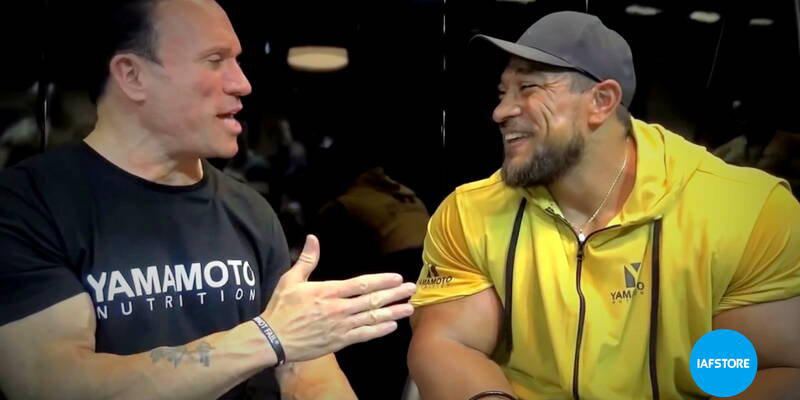 Bodybuilding legend Dave Palumbo interviews IFBB Pro Roelly Winklaar at FIBO 2017 Expo in Cologne