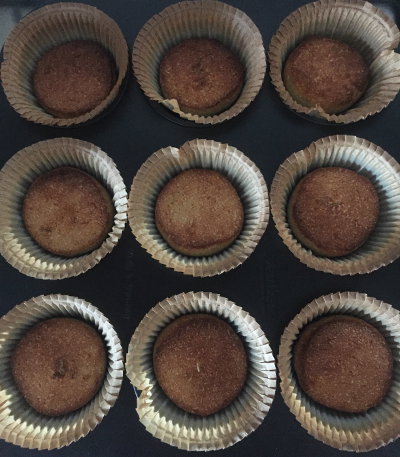 Coconut cookies after baking