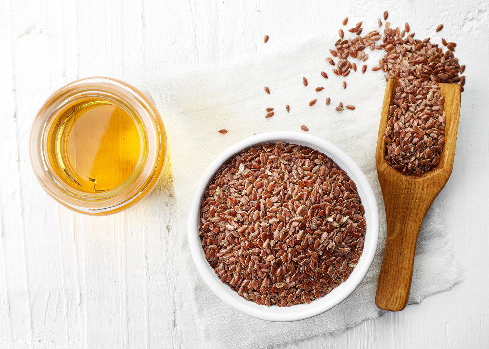 L'olio di semi di lino è molto ricco in acidi grassi essenziali