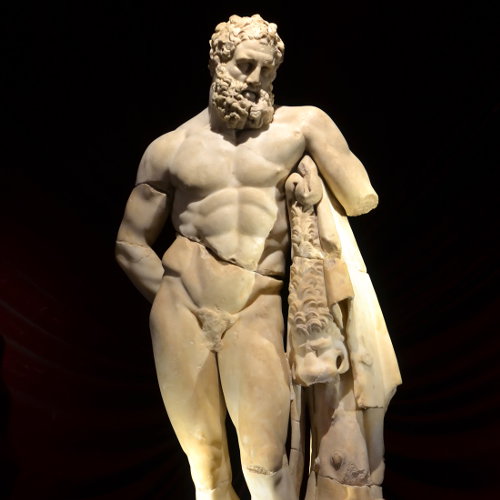 Muscular proportions in ancient Greece: Statue of Hercules by Lysippos