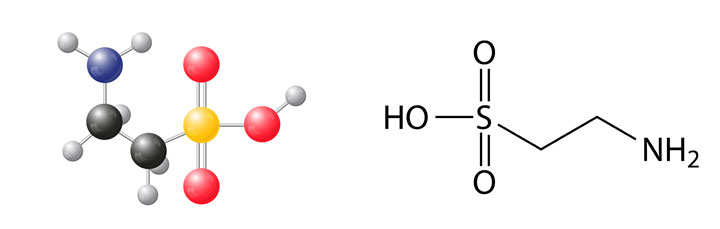 Formula di struttura chimica della Taurina