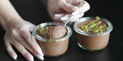 Mousse vegan pistache et chocolat