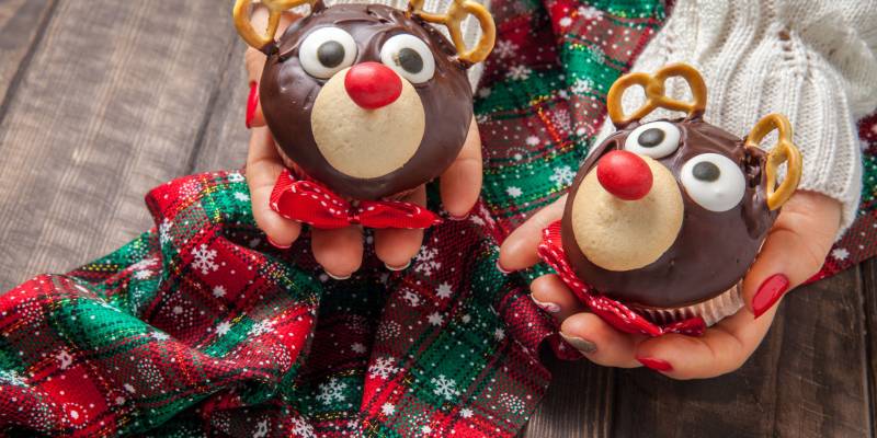 Rudolph muffin: le tortine a forma di renna soffici e pronte in 5 minuti